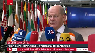 LIVE: Bundeskanzler Scholz gibt Statement zum EU-Gipfel