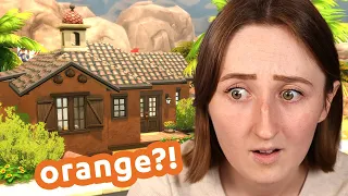 i built a house in the sims using only ORANGE?!