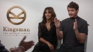 Halle Berry & Pedro Pascal Had A Blast On Set Of KINGSMAN: THE GOLDEN CIRCLE