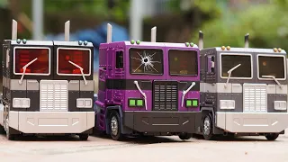 TRANSFORMERS STOP MOTION - Optimus Prime TE 01 Movie Animation Robot Truck Racing car in real life!