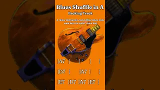 Blues Shuffle in A - Guitar Backing Track Jam - Medium Tempo  #bluesbackingtrack #guitar