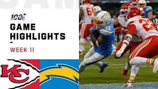 Chiefs vs. Chargers Week 11 Highlights | NFL 2019