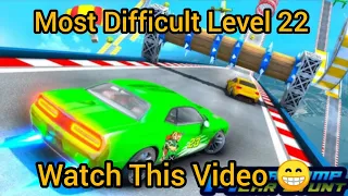 Most Difficult Level 22 || Mega Ramp Car Stunt|| Android gameplay || #cargames #carracing #gaming