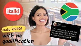 How I make R12 000pm with no qualifications | Teaching English Online | iTalki