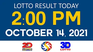 Lotto Results Today October 14 2021 2pm Ez2 Swertres 2D 3D 6D 6/42 6/49 PCSO