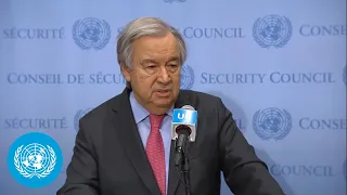 Ukraine: “The impact on civilians is reaching terrifying proportions“ - UN Chief Media Stakeout