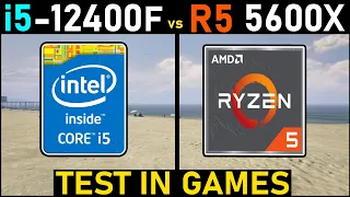 i5 12400F vs Ryzen 5 5600X | RTX 3080 -  7 Games Test | Tech MK