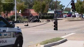 Serious crash shuts down part of E. Little Creek Road in Norfolk