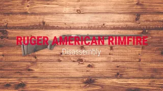 Ruger® American® Rimfire Disassembly Tech Tip