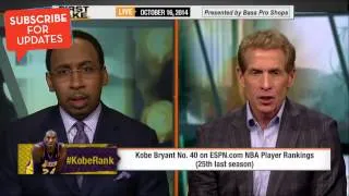 First Take - Kobe Bryant No. 40 on ESPN.com NBA Player Rankings