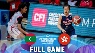 Maldives v Hong Kong | Full Basketball Game | FIBA U16 Women's Asian Championship 2023 - Division B