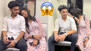 SLEEPING ON STRANGERS IN THE METRO PRANK 😜 ||EPIC REACTION 😍|| RITIKA PRANK