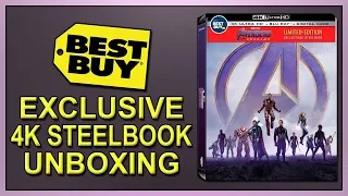 Avengers: Endgame Best Buy Exclusive 4K+2D Blu-ray SteelBook Unboxing