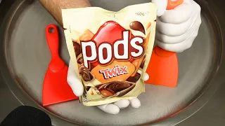 Reviewing the new Pods Twix ice cream rolls - 30°c ASMR | Twix Pods No talking