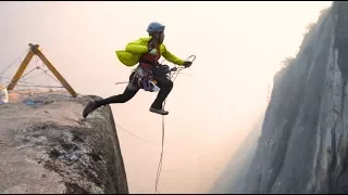 Huge rope swing in Yosemite