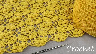 ЛЕТНИЙ СУПЕР легкий УЗОР вязание крючком ОЧЕНЬ ПРОСТО!  SUPER EASY Beautiful Flower Pattern Crochet