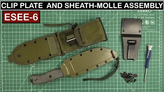 How to install the Clip Plate and Molle Back attachment to my ESEE 6.