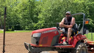 Tilling Garden With Massey Ferguson And Planting Garden