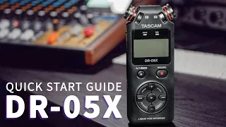 Tascam DR-05X Quick Start Setup Guide for Content Creators 2021 | AUDIO TUTORIAL