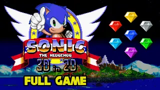 Sonic 3D in 2D - Saturn Soundtrack & All Emeralds: Complete Playthrough (1.32)