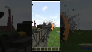 Schwerer Gustav German Railway Artillery vs Minecraft Village