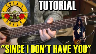 Como tocar "Since I don't have you" Guns N' Roses Tutorial Guitarra acústica/criolla acordes y Solo