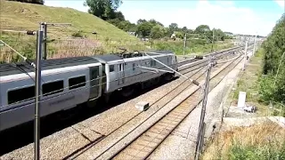 ECML trains at Frinkley Lane and Grantham 9th August 2014