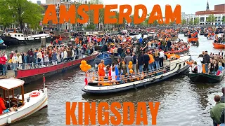 KINGSDAY AMSTERDAM NETHERLANDS Party Boats Canals New 2022 Boating #boatlife