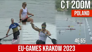 C1 Women 200m  Final A EU-GAMES krakow 2023 | POLAND CHAMPION | WAYKVlogs