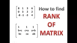 How to find Rank of Matrix || RANK OF MATRIX || MATRICES || Engineering Mathematics