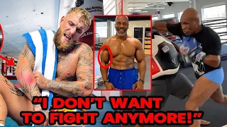 Jake Paul reacts to mike Tyson new footage AND CANCELLED THE FIGHT! INJURED!