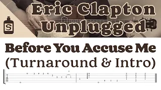 Before You Accuse Me [TAB] Eric Clapton Unplugged - Turnaround & Intro Blues Guitar Tutorial English