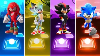 Knuckles The Echidna 🆚 Silver The Hedgehog 🆚 Shadow The Hedgehog 🆚 Sonic The Hedgehog || Tiles Hop🎯🎶