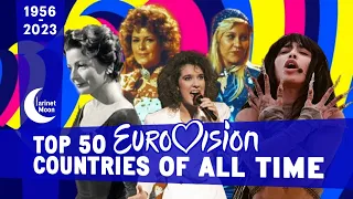 Eurovision | TOP 50 Countries by Average Results (1956-2023)