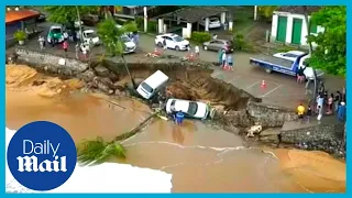 Brazil landslide: Heavy rains and flooding leaves São Paulo in ruins