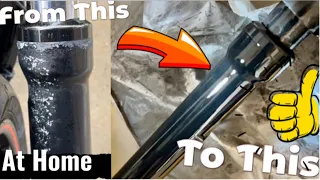 DIY paint Harley Davidson front forks #motorcycle #diy #vrod #bike #harleydavidson