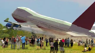 Extreme takeoff on an airplane  - The Engines Failed | Airplane Crashes & EMERGENCY LANDING!