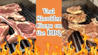 ASMR Sizzling VEAL SHOULDER CHOPS on the BBQ Part 2 #shorts