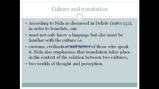 culture and translation