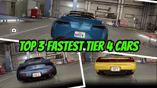 CSR Racing 2 | TOP 3 FASTEST TIER 4 CARS | with Tunes & Times