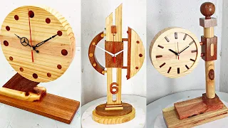 Top 3 Most Stylish DIY Wooden Desk Clocks • Homemade Desktop Clock