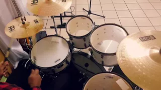 Como tocar merengue y coritos de adoración  en la batería  (tutorial )