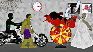 Granny vs Spiderman, Hulk Funny Animations 2 - Drawing Cartoons 2