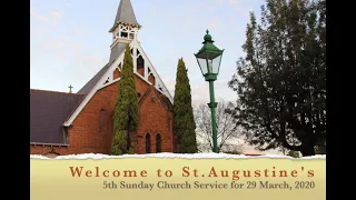 Inverell Anglican Sunday Service 29th March 2020