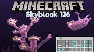 Where to find Diamonds in Skyblock! ▫ Minecraft 1.16 Skyblock (Tutorial Let's Play) [Part 21]
