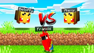 ¡Minecraft 2 ABEJAS vs 1 PAJARO CORREDOR 😱🔪 SPEEDRUN con ALEXY y BETOFFY