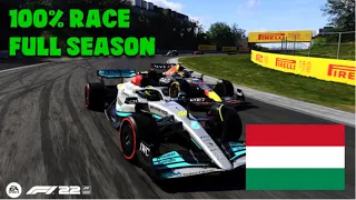 F1 22 Let`s get Lewis Hamilton his 8th Title - 100% Race - FULL SEASON - Hungary [4K]