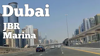 Dubai 4K - Driving through Jumeirah Beach Residence and Marina