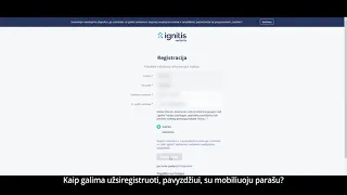 Kaip galima užsiregistruoti, pavyzdžiui, su mobiliuoju parašu?