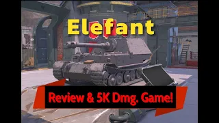 wot Blitz Elefant Review & 5240 Dmg. Game Action! in 4K